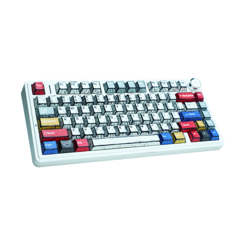 KEYBOARD WIRELESS BLUETOOTH AULA F75 COMICS (GREEN SWITCH คีย์บอร์ด)