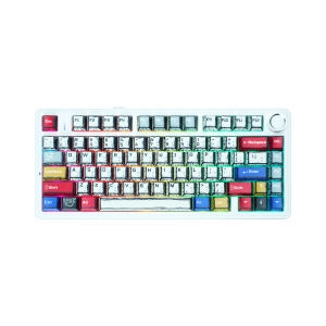 KEYBOARD WIRELESS BLUETOOTH AULA F75 COMICS (GREEN SWITCH คีย์บอร์ด)