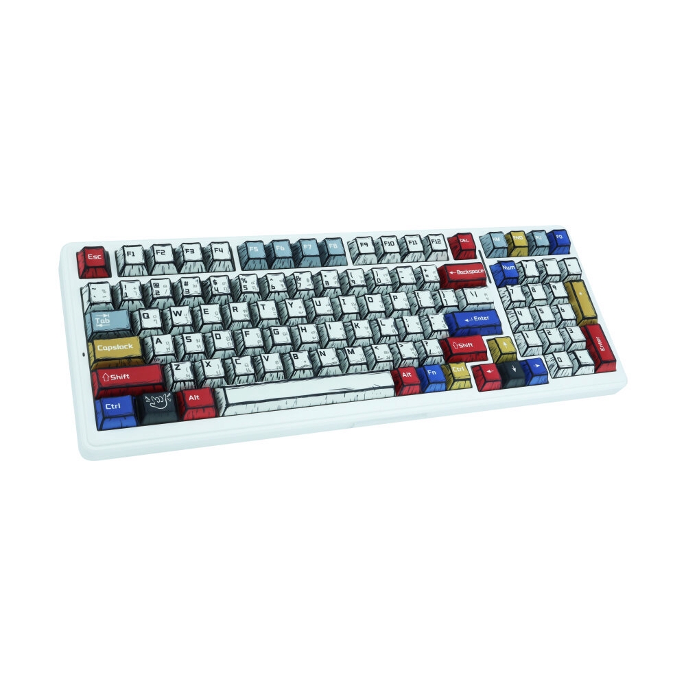 KEYBOARD WIRELESS BLUETOOTH AULA F99 COMICS (GRAYWOOD SWITCH คีย์บอร์ด)