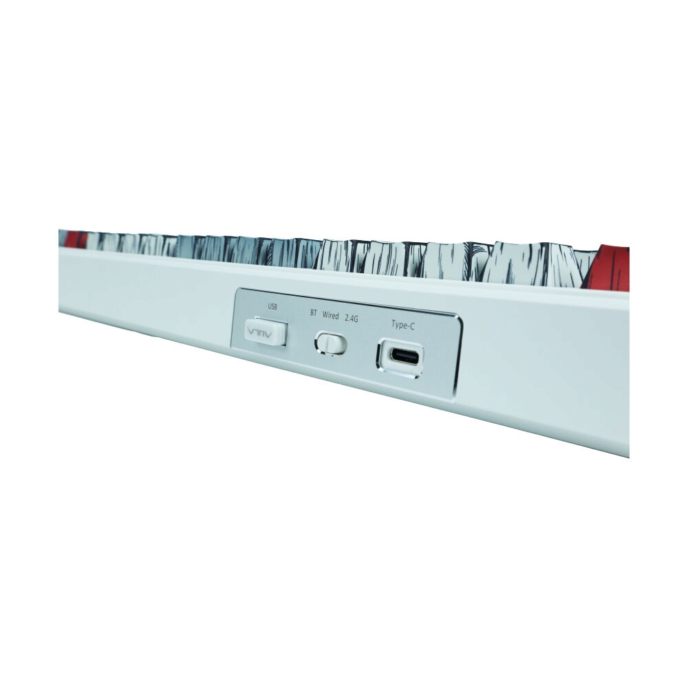 KEYBOARD WIRELESS BLUETOOTH AULA F99 COMICS (GRAYWOOD SWITCH คีย์บอร์ด)