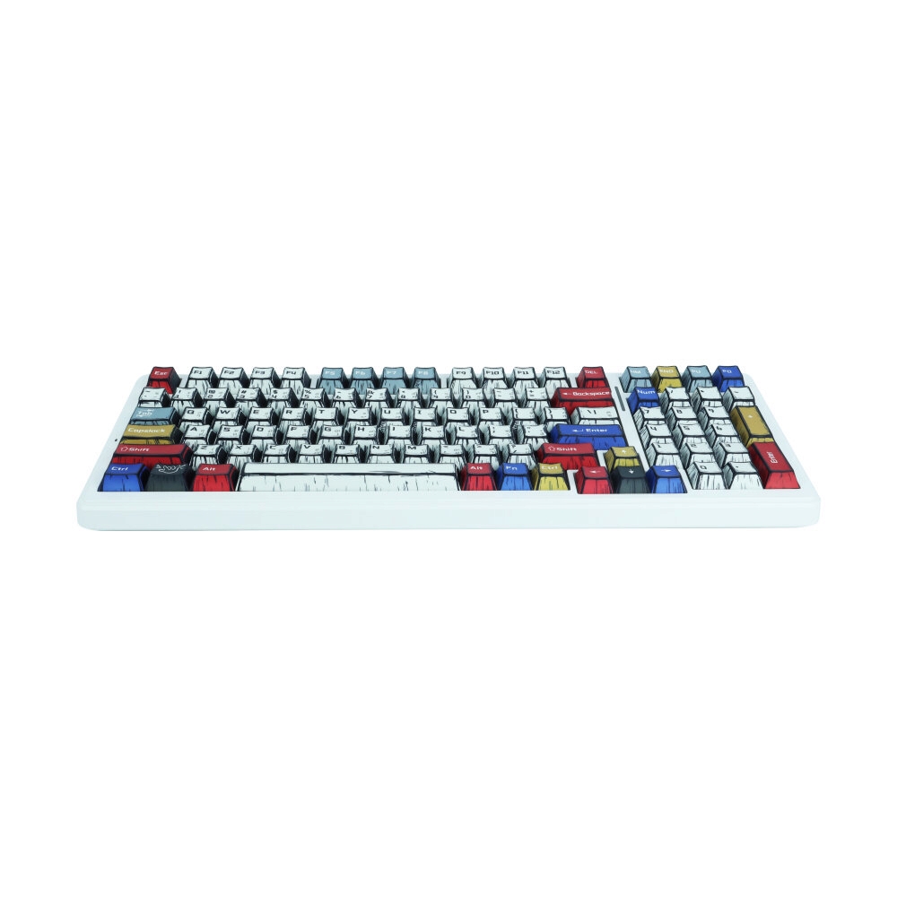 KEYBOARD WIRELESS BLUETOOTH AULA F99 COMICS (GRAYWOOD SWITCH คีย์บอร์ด)