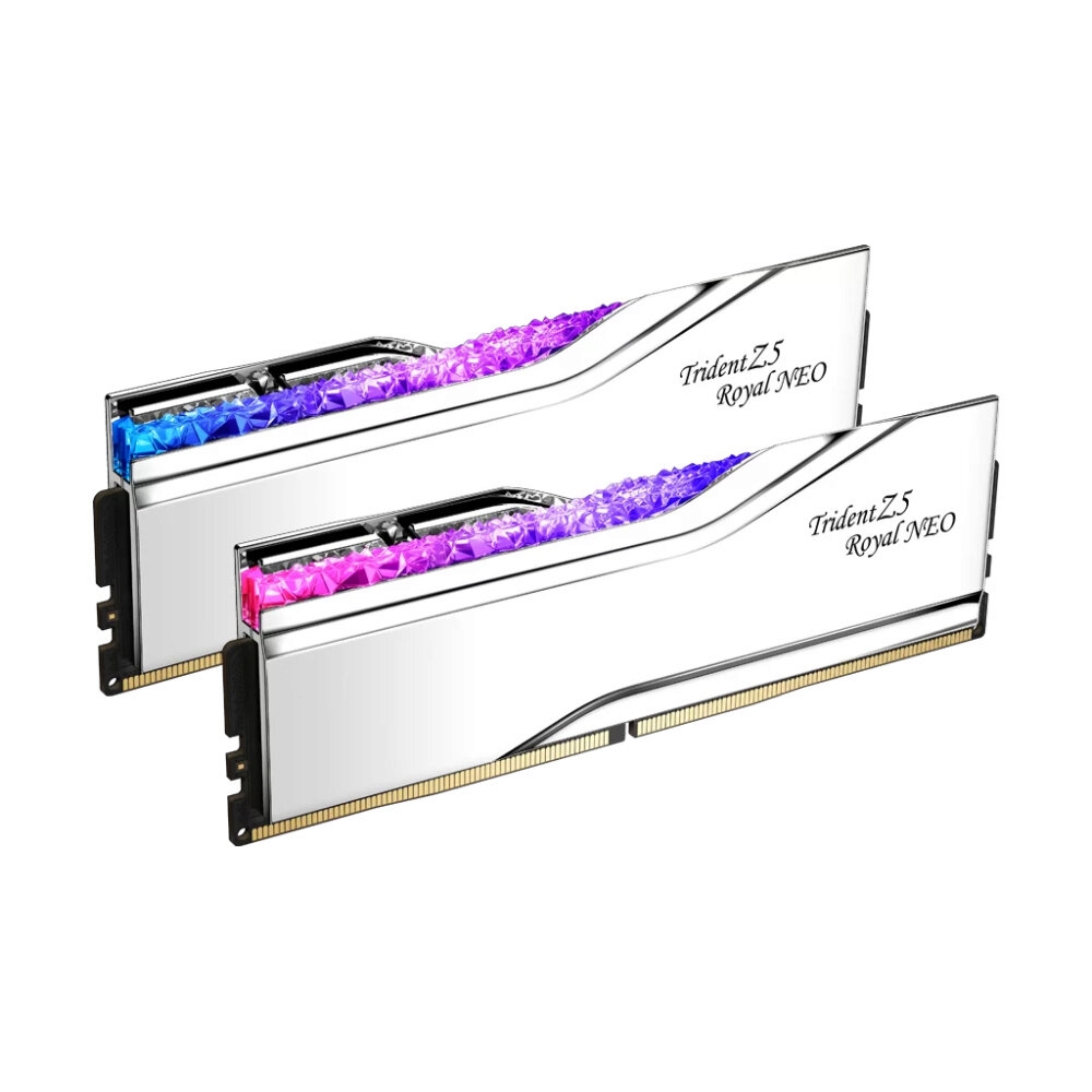 RAM DDR5(8000) 48GB (24GBx2) G.SKILL TRIDENT OC Z ROYAL NEO SILVER (F5-8000J4048G24GX2-TR5NS)