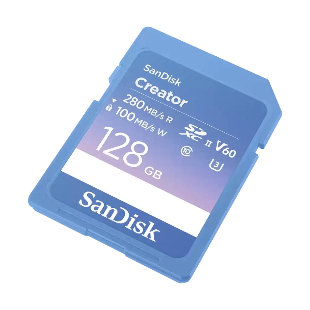 128GB SD Card SANDISK Creator SDSDXEP-128G-GNCIS (280MB/s.)