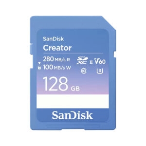 128GB SD Card SANDISK Creator SDSDXEP-128G-GNCIS (280MB/s.)