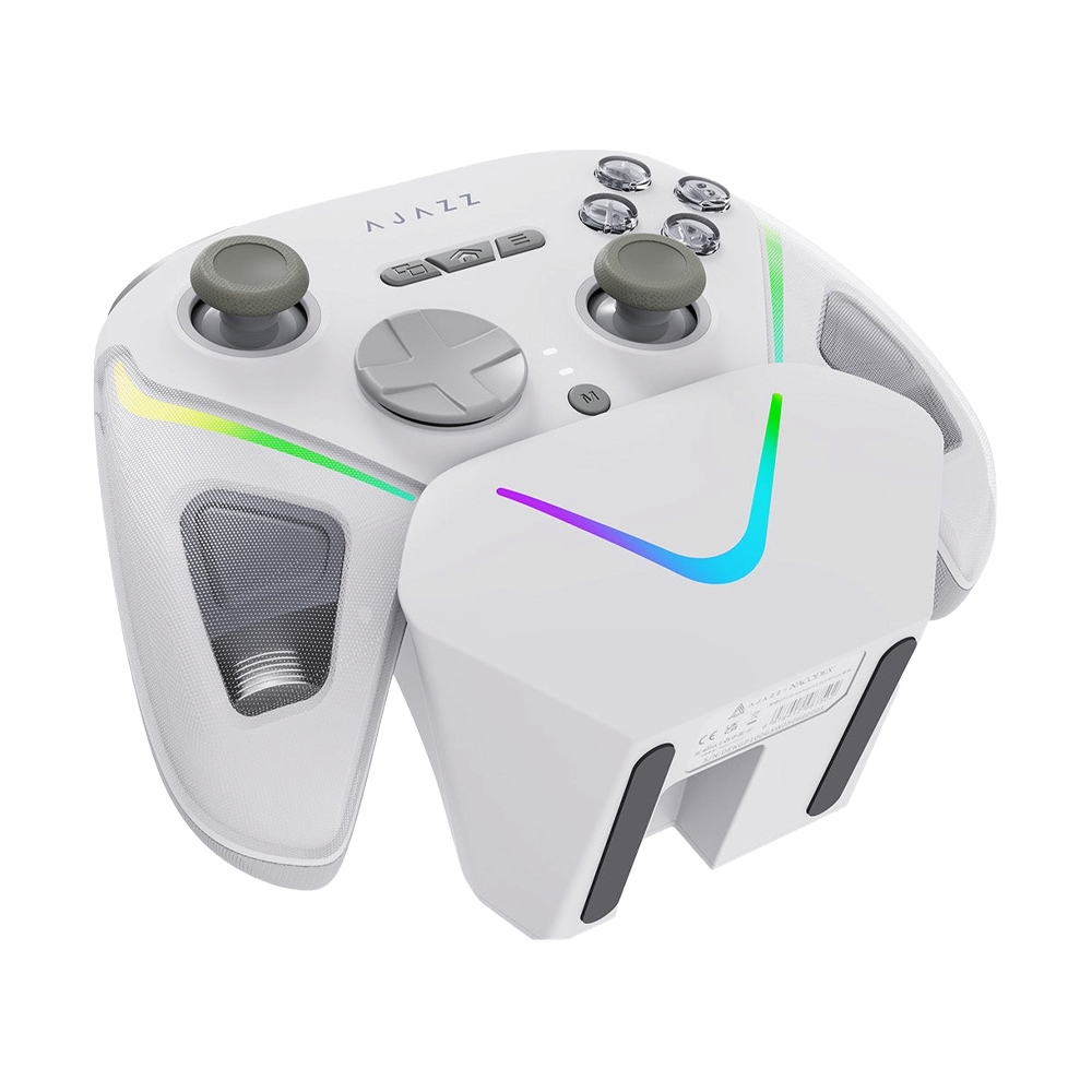 CONTROLLER WIRELESS AJAZZ GP100SET WHITE (BLUETOOTH/CHARGING DOCK)