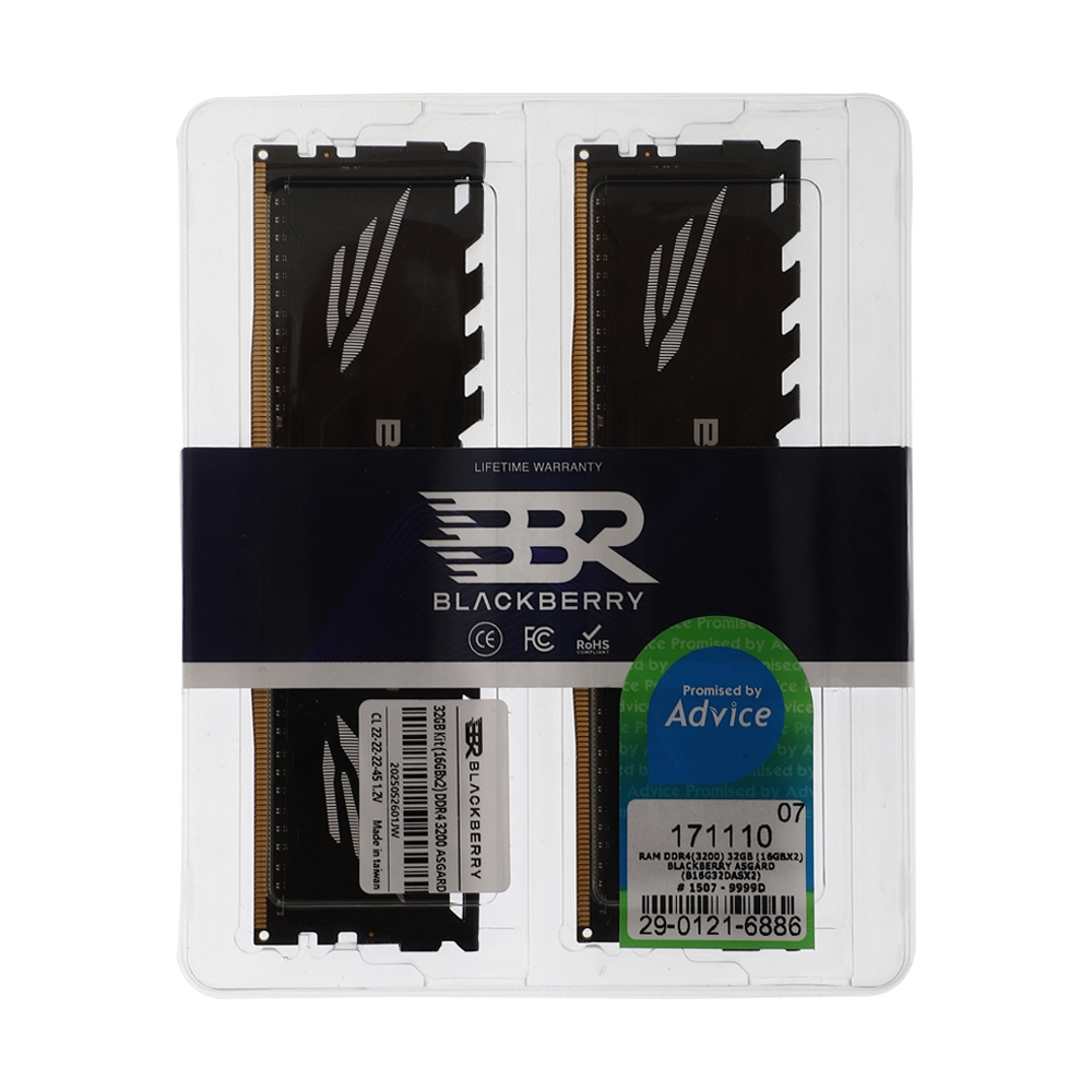 RAM DDR4 32GB (16GBx2) 3200MHz ASGARD Black ? แรง เร็ว คุ้ม