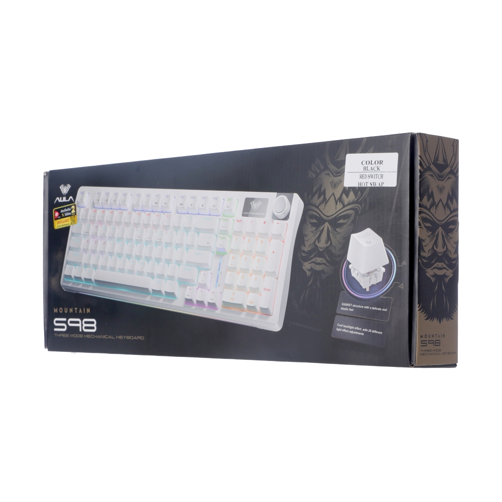 KEYBOARD WIRELESS BLUETOOTH AULA S98 BLACK (RED SWITCH คีย์บอร์ด)