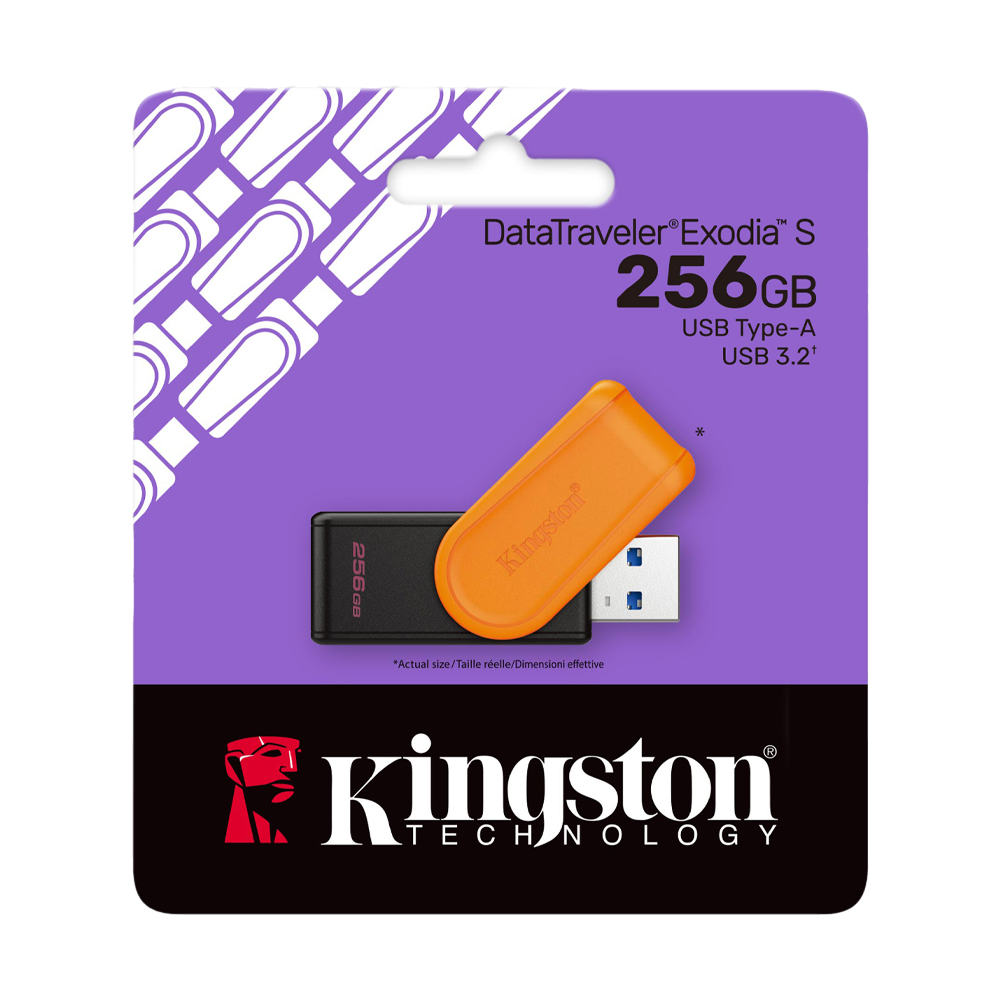 256GB Flash Drive KINGSTON Data Traveler Exodia S (DTXS) Orange