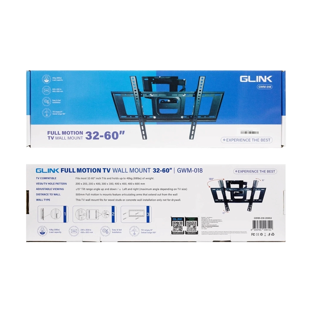 ขาแขวน TV/Plasma GLINK GWM-018 32 to 60 (ปรับโยกได้)                            