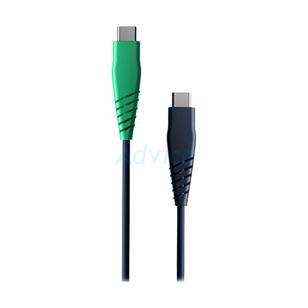 ANKER สายชาร์จ Type-C To Type-C 60W 1.2M Dark Blue/Green (Skullcandy Line Round)