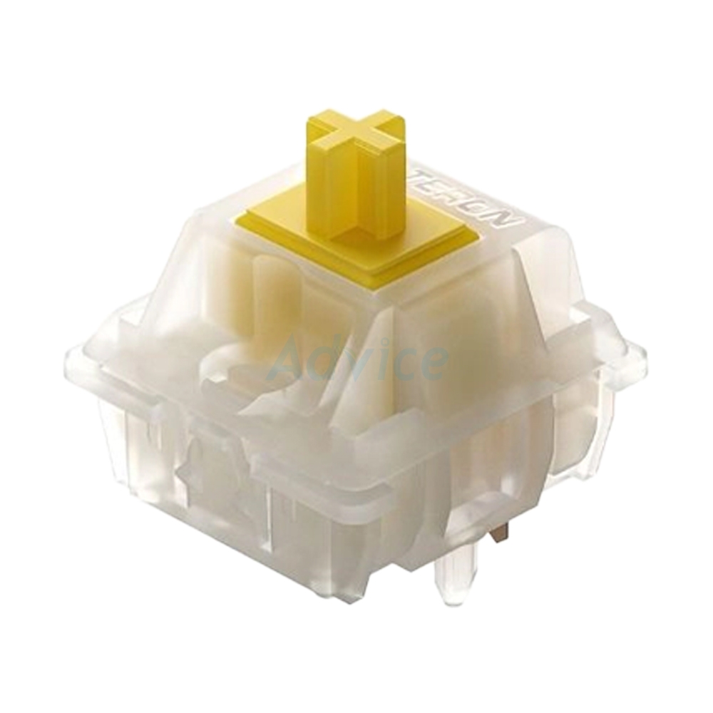SWITCH GATERON MILKY YELLOW PRO 5 PIN LUBED SET (LINEAR/10 PIECES) HAND LUBE