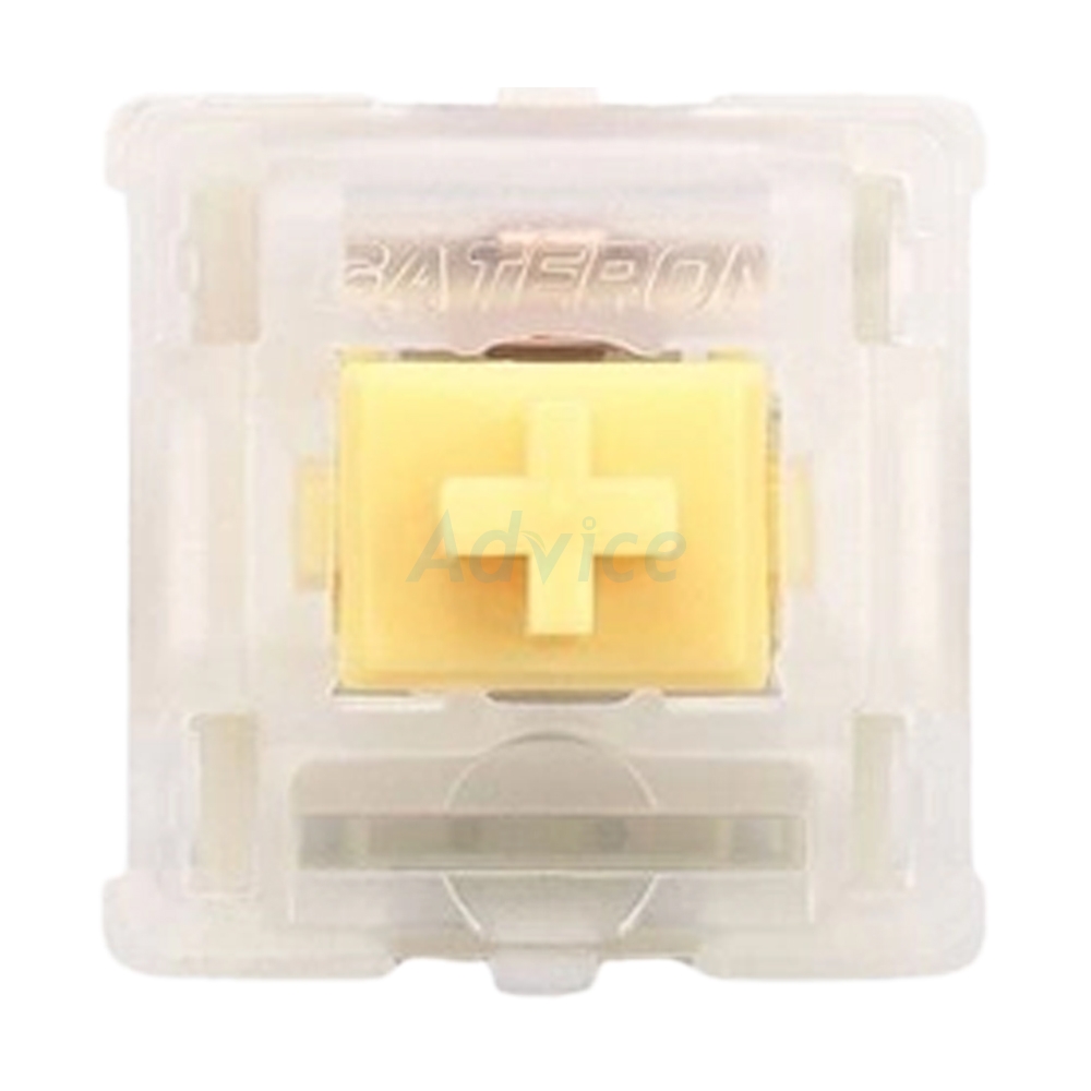 SWITCH GATERON MILKY YELLOW PRO 5 PIN LUBED SET (LINEAR/10 PIECES) HAND LUBE