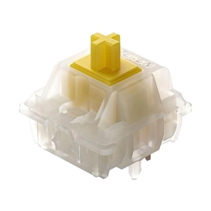 SWITCH GATERON MILKY YELLOW PRO 5 PIN LUBED SET (LINEAR/10 PIECES) HAND LUBE
