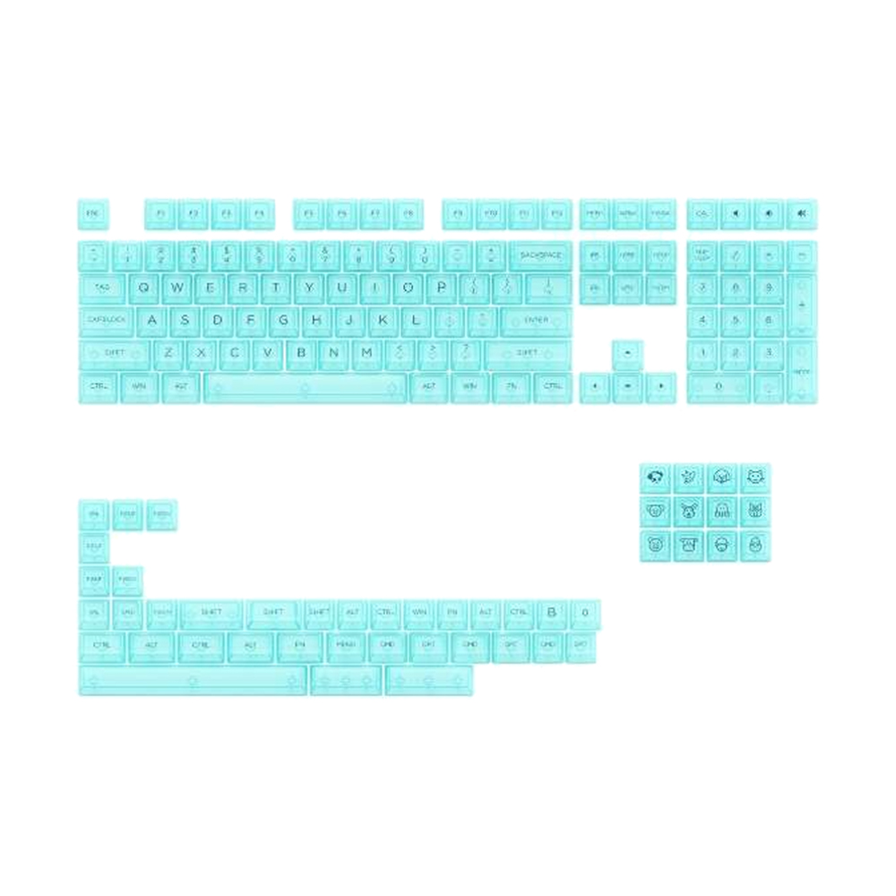 KEYCAP AKKO ASA CLEAR PROFILE 155 KEYS TIFFANY BLUE (EN)