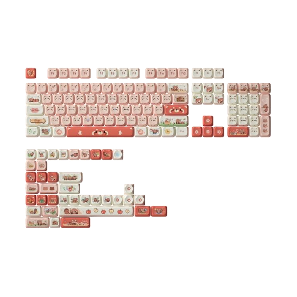KEYCAP AKKO PBT DYESUB RACCOON SIDE PRINTED 142 KEYS (EN)
