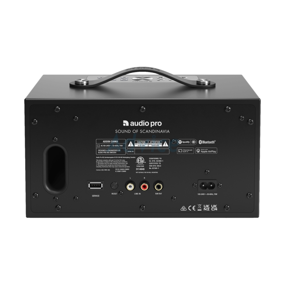 (1.0) ลำโพง AUDIO PRO C5 MKII Wi-Fi BLUETOOTH BLACK