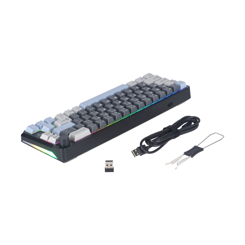 KEYBOARD WIRELESS BLUETOOTH FANTECH MK919 ATOM PRO66 BLACK (RED SWITCH คีย์บอร์ด)