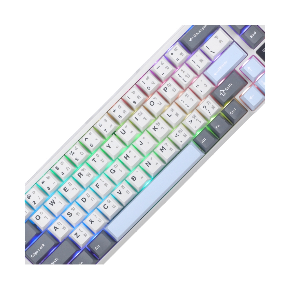 KEYBOARD WIRELESS BLUETOOTH FANTECH MK919 ATOM PRO66 GRAY (BLUE SWITCH คีย์บอร์ด)