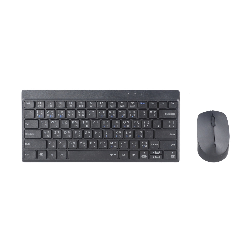 COMBO SET WIRELESS RAPOO 8000GT BLACK (BLUETOOTH)