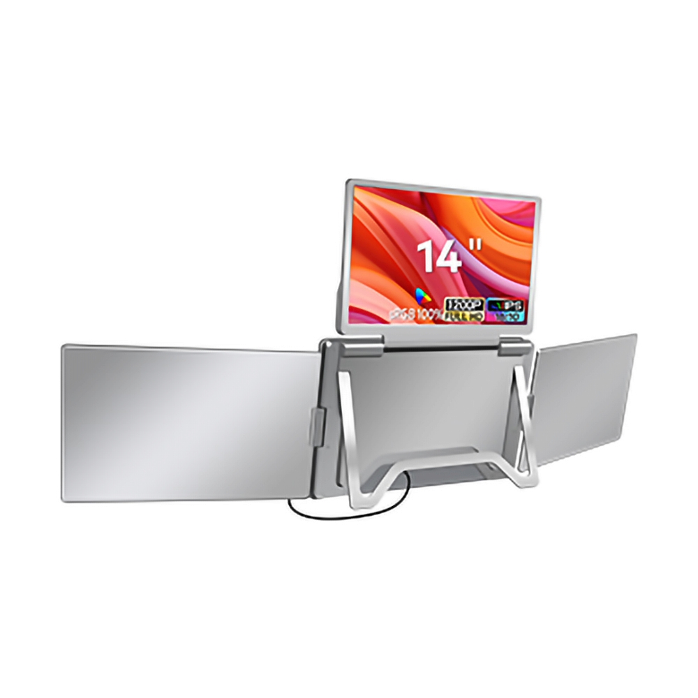 PORTABLE MONITOR 14'' BRAINTECH THREE FOLD SCREEN S780 (IPS, USB-C) 60Hz