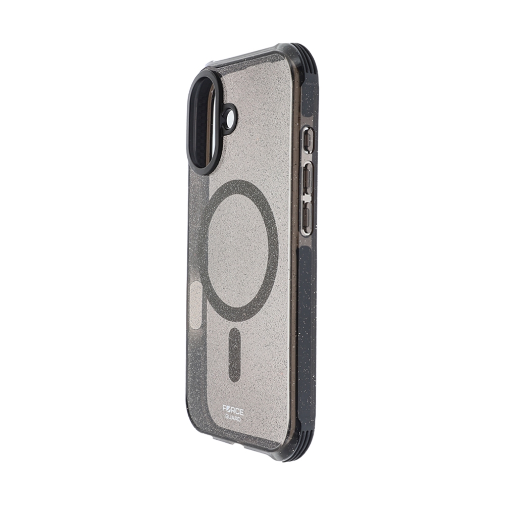 Case iPhone 17 FORCEGUARD Glitter Spectre - black