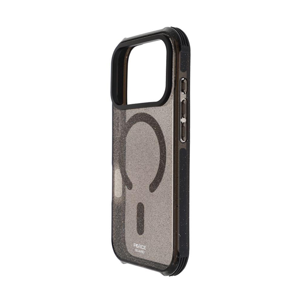 Case iPhone 17 Pro FORCEGUARD Glitter Spectre - black