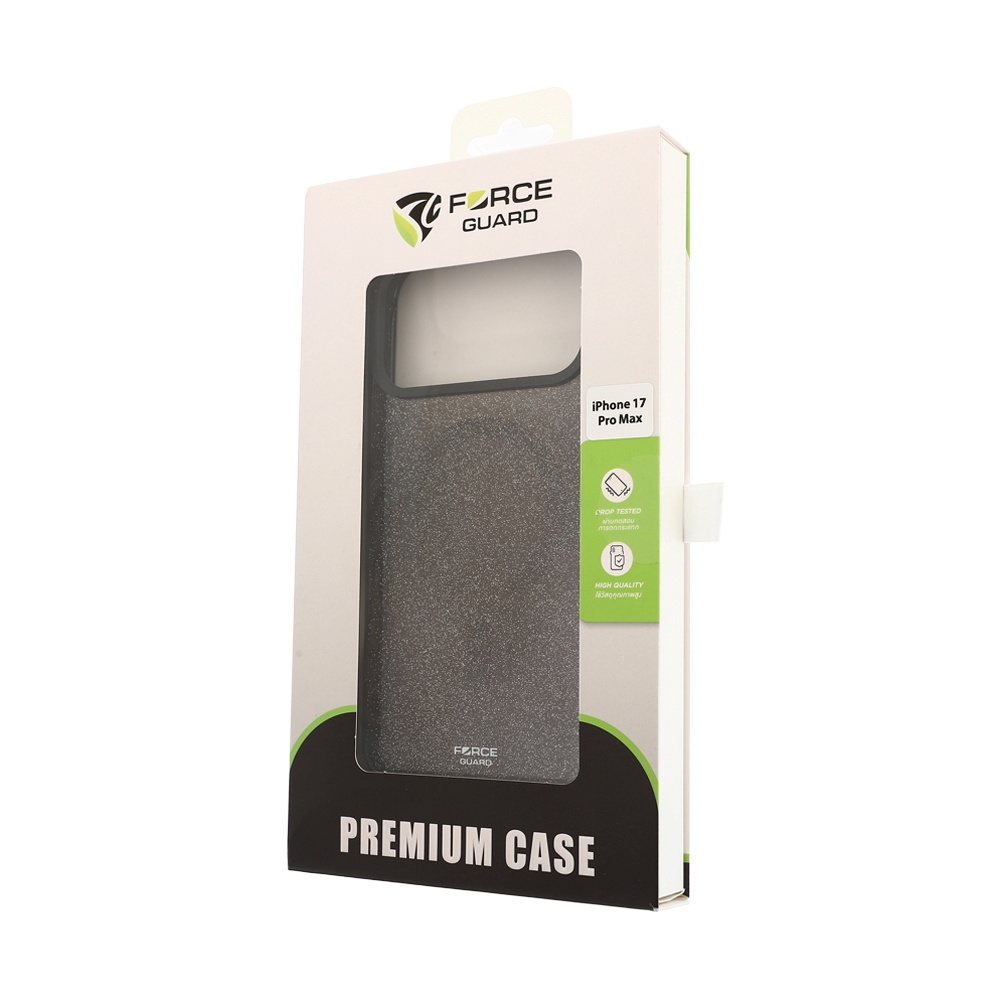 Case iPhone 17 Pro Max FORCEGUARD Glitter Spectre - black