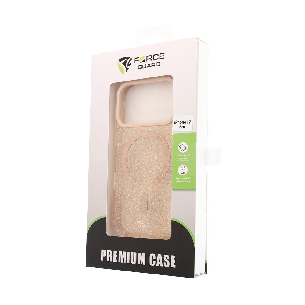 Case iPhone 17 Pro FORCEGUARD Glitter Spectre - Gold