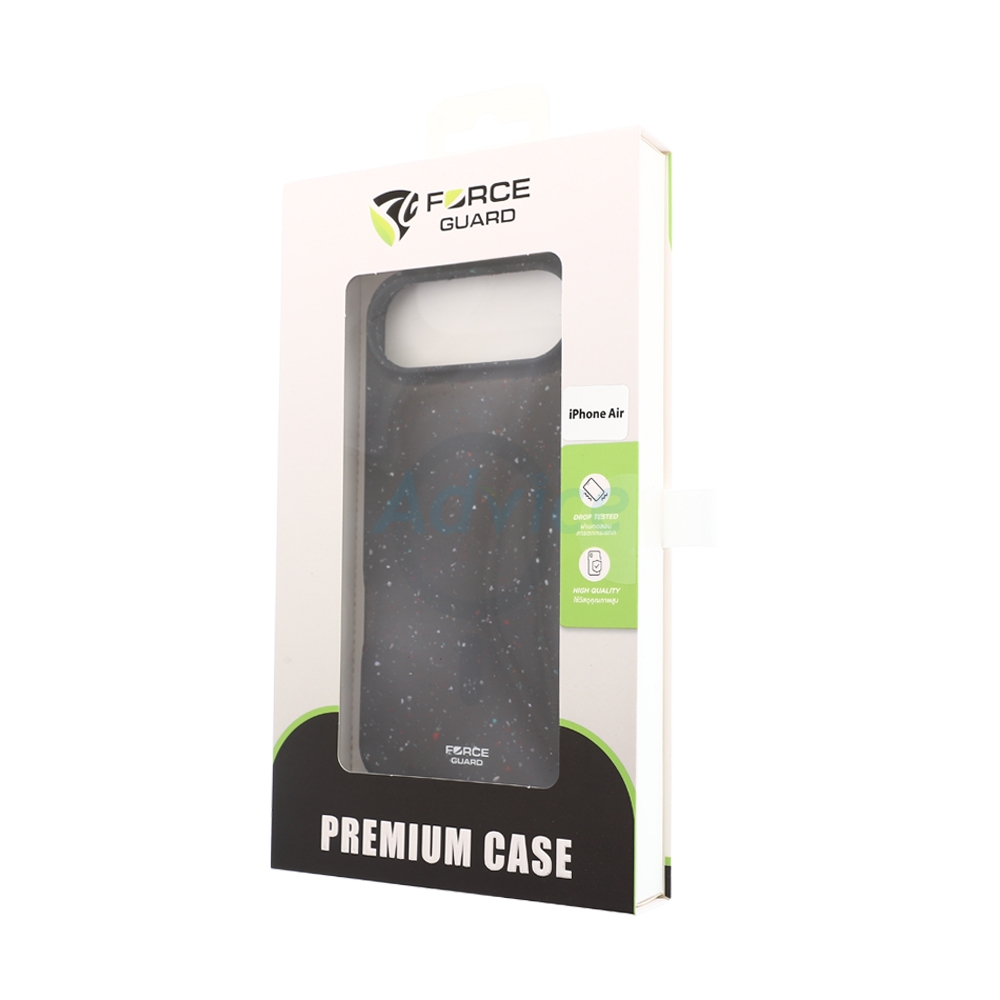 Case iPhone Air FORCEGUARD GRS Recycled Liquid Silicone - Black