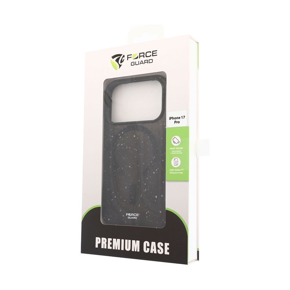 Case iPhone 17 Pro FORCEGUARD GRS Recycled Liquid Silicone - Black