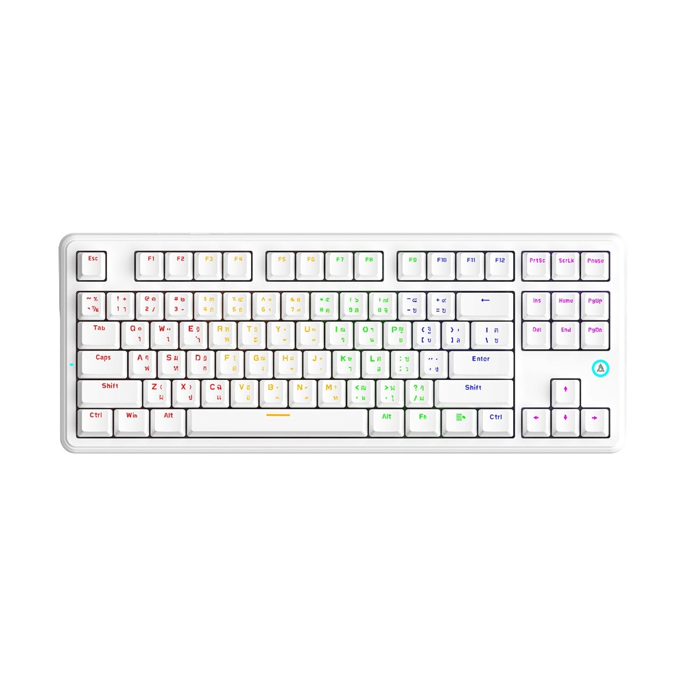 KEYBOARD AJAZZ AK870V2 WHITE (RED SWITCH คีย์บอร์ด)