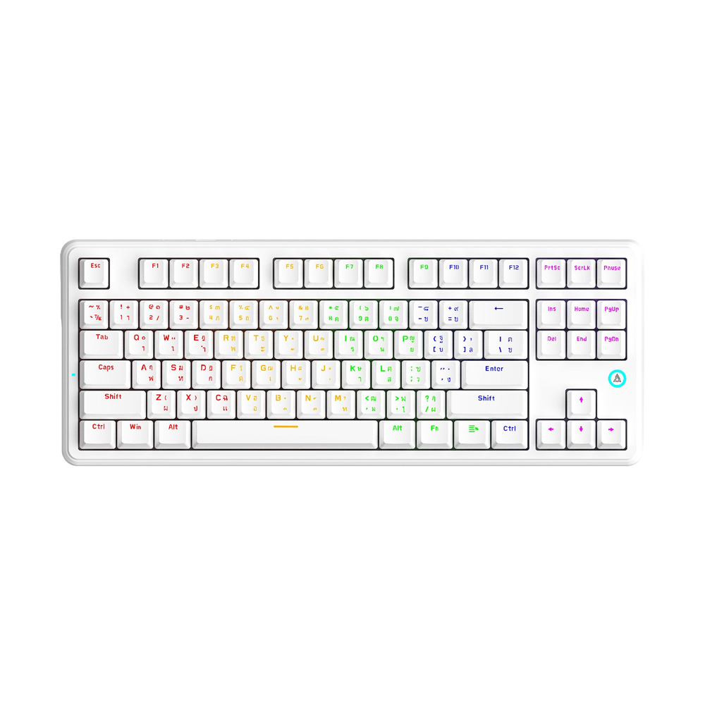 KEYBOARD AJAZZ AK870V2 WHITE (RED SWITCH คีย์บอร์ด)