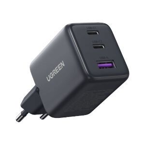 Adapter 3 Ports (1 USB + 2 Type-C) Charger UGREEN (30W,65573) Grey