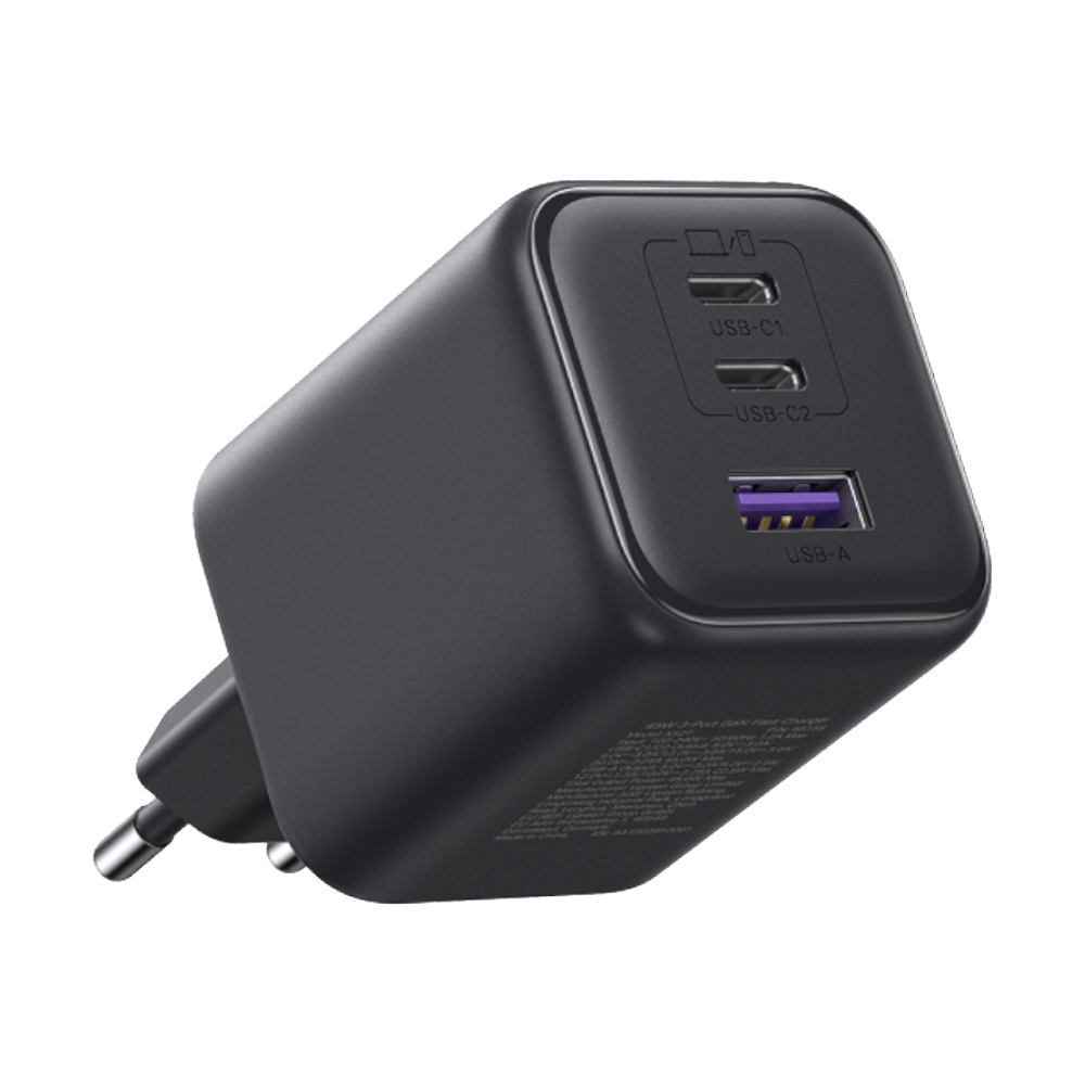 Adapter 3 Ports (1 USB + 2 Type-C) UGREEN (45W,65574) Grey