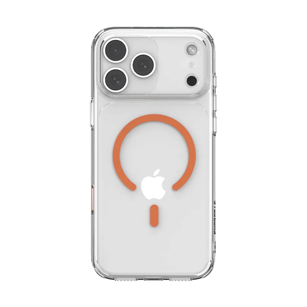 Case iPhone 17 Pro Max JTLEGEND Hybrid Cushion Mag - Clear Orange Mag