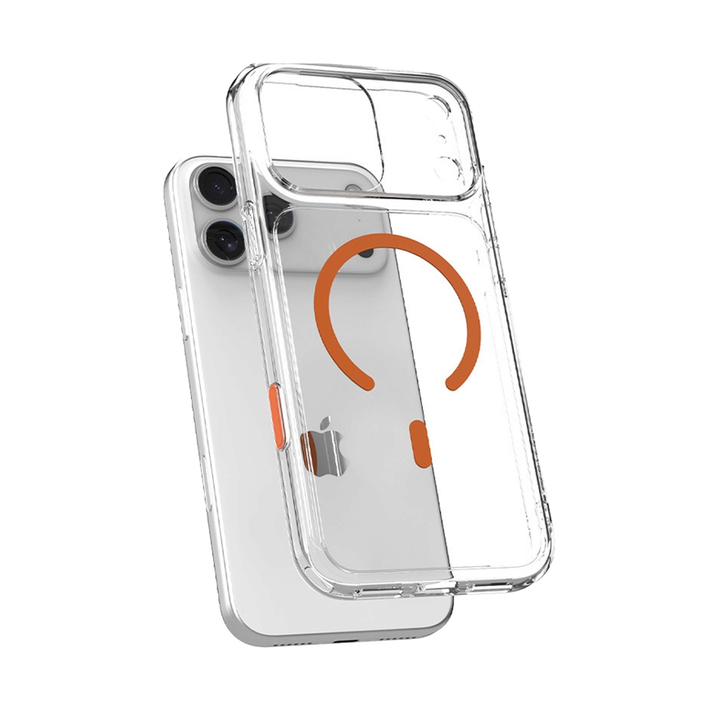 Case iPhone 17 Pro JTLEGEND Mag- Clear Orange Mag