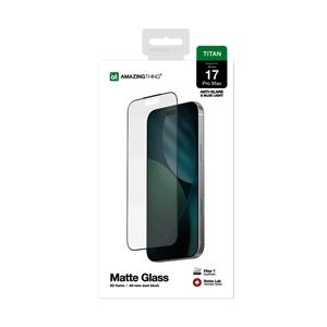 ฟิล์ม iPhone 17 Pro Max AMAZINGthing Titan กระจกแบบด้านเต็มจอขอบดำ