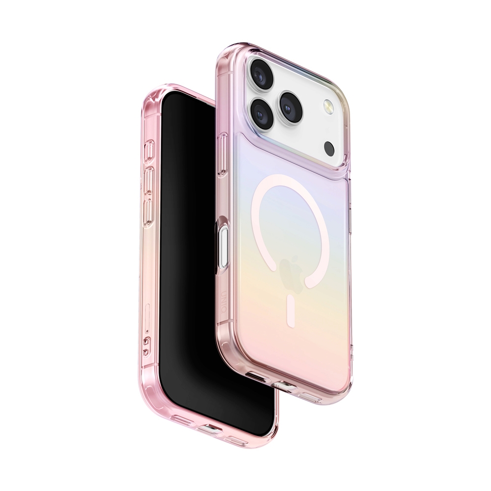 Case iPhone 17 Pro UNIQ Iridescia - Pink Prism