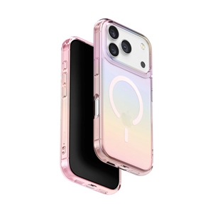 Case iPhone 17 Pro UNIQ Iridescia - Pink Prism