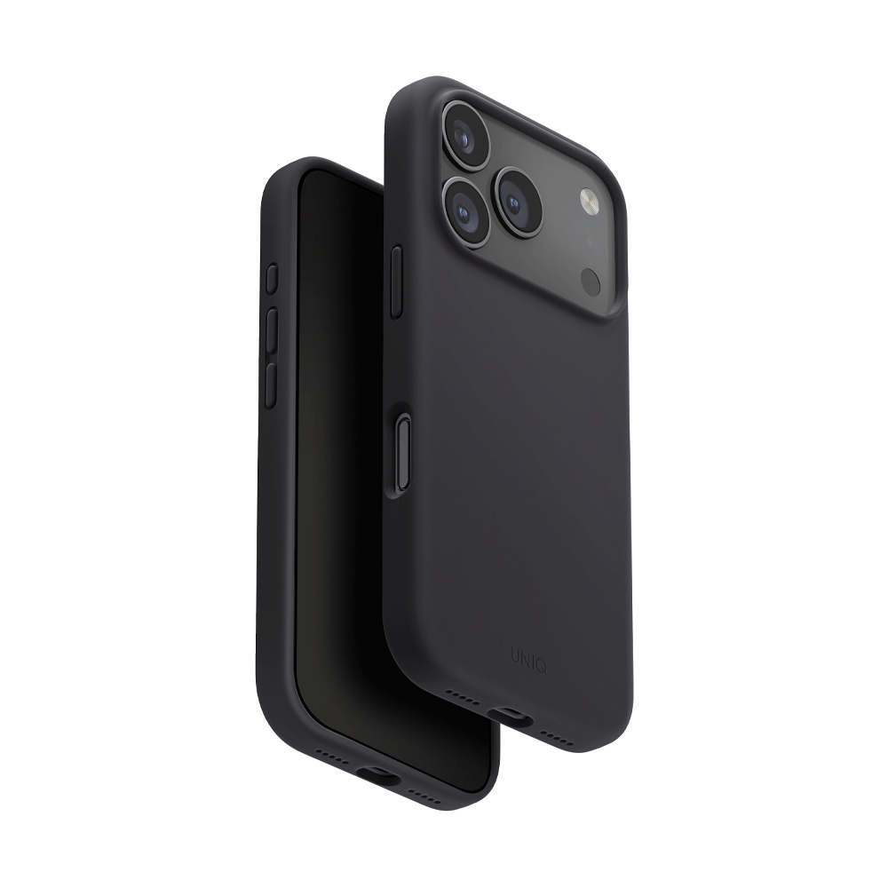 Case iPhone 17 Pro UNIQ Lino - Charcoal Grey
