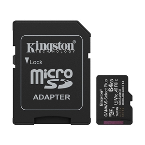 64GB Micro SD Card KINGSTON Canvas Select Plus SDCS3 (100MB/s.)