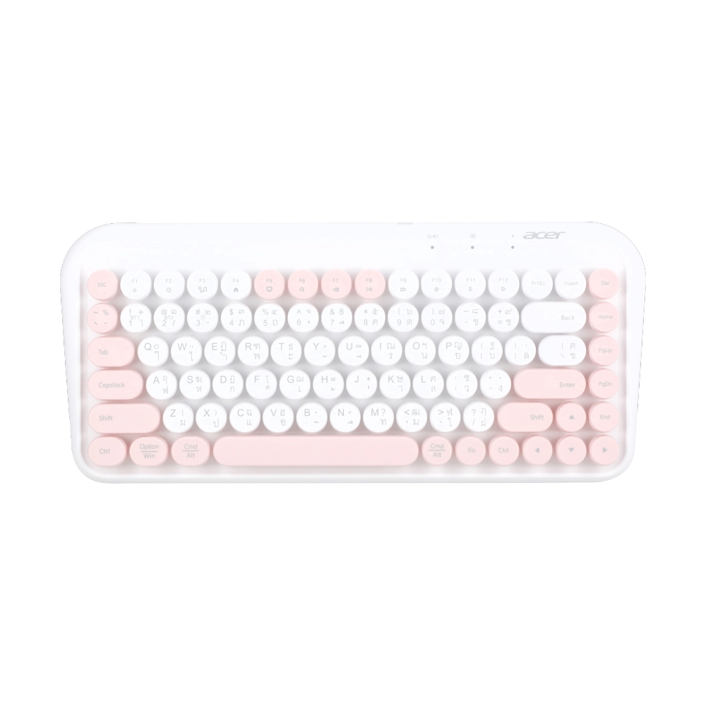 KEYBOARD WIRELESS ACER LW1800 PINK WHITE (BLUETOOTH)