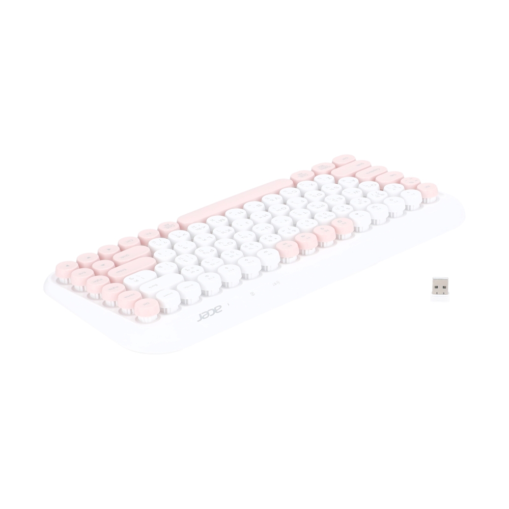 KEYBOARD WIRELESS ACER LW1800 PINK WHITE (BLUETOOTH)