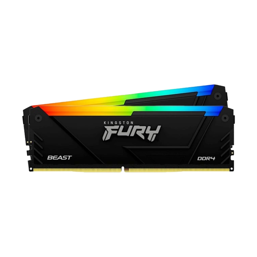 RAM DDR4(3200) 16GB (8GBX2) KINGSTON FURY BEAST RGB (KF432C16BB2AK2 16WP)