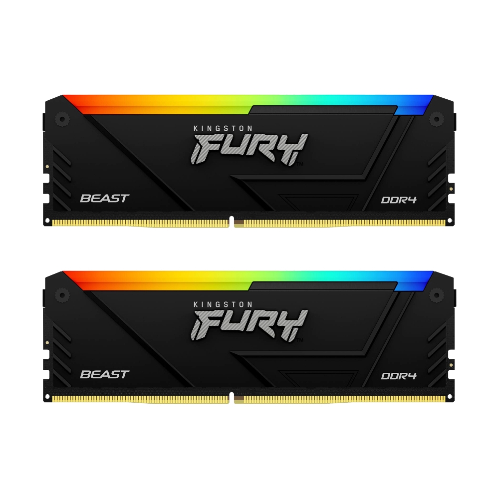 RAM DDR4(3200) 16GB (8GBX2) KINGSTON FURY BEAST RGB (KF432C16BB2AK2 16WP)