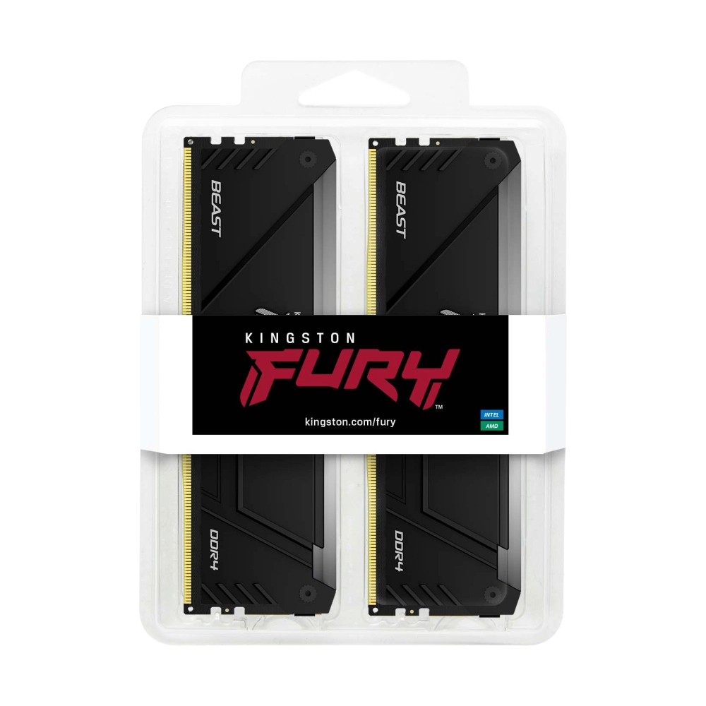RAM DDR4(3200) 16GB (8GBX2) KINGSTON FURY BEAST RGB (KF432C16BB2AK2 16WP)