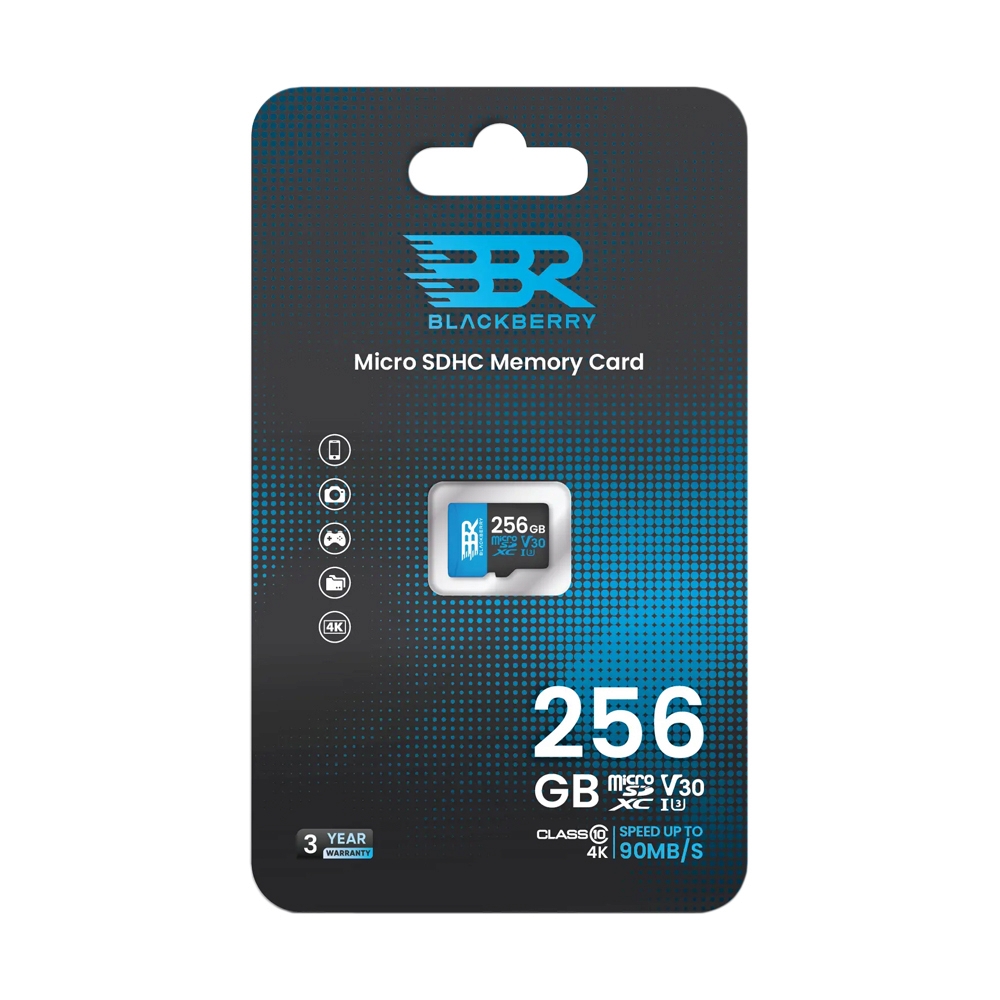 256GB Micro SD Card BLACKBERRY (90MB/s.)