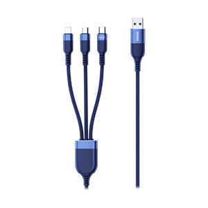 REMAX สายชาร์จ Charger 3in1 65W 1M Blue (RC-C068)
