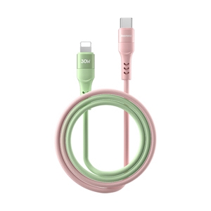 REMAX สายชาร์จ Type-C To Lightning 30W 1.2M Pink/Green (CB16)