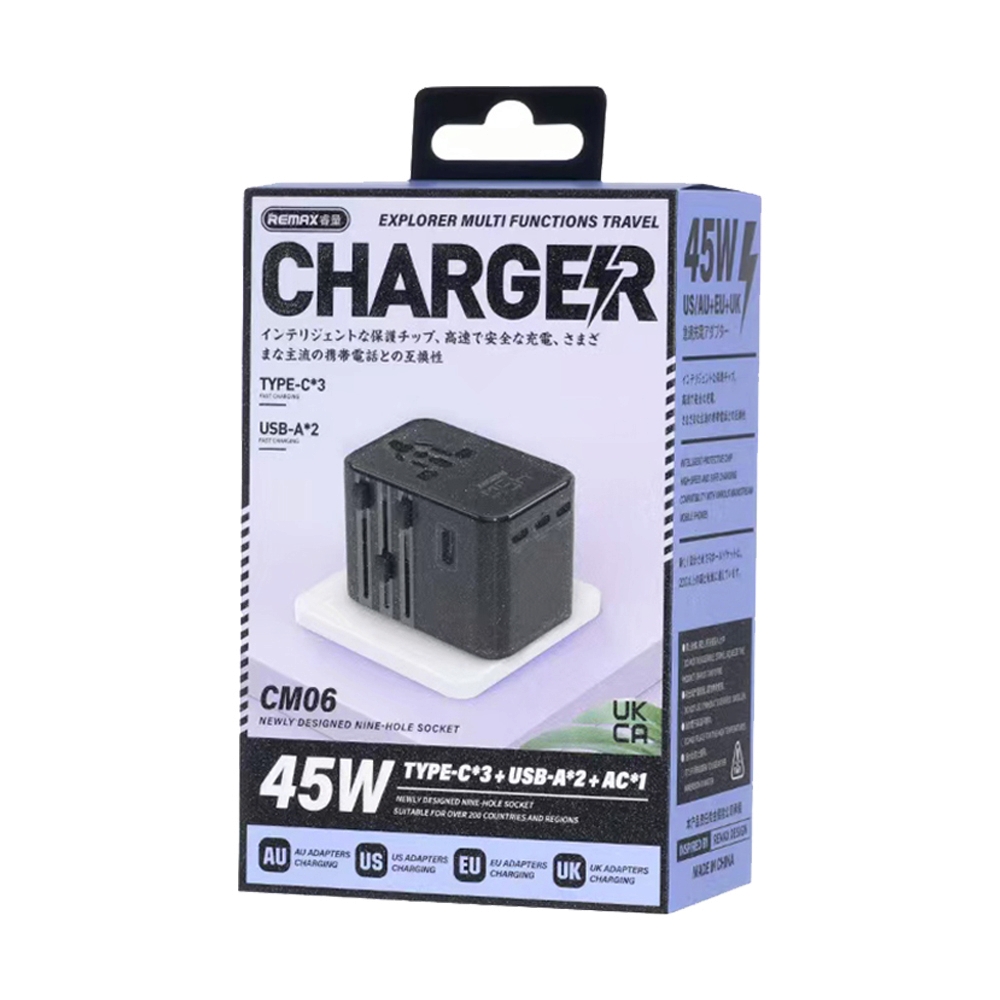 Adapter Universal Travel REMAX (CM06) Black